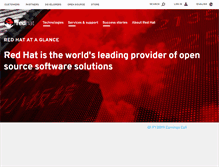 Tablet Screenshot of investors.redhat.com